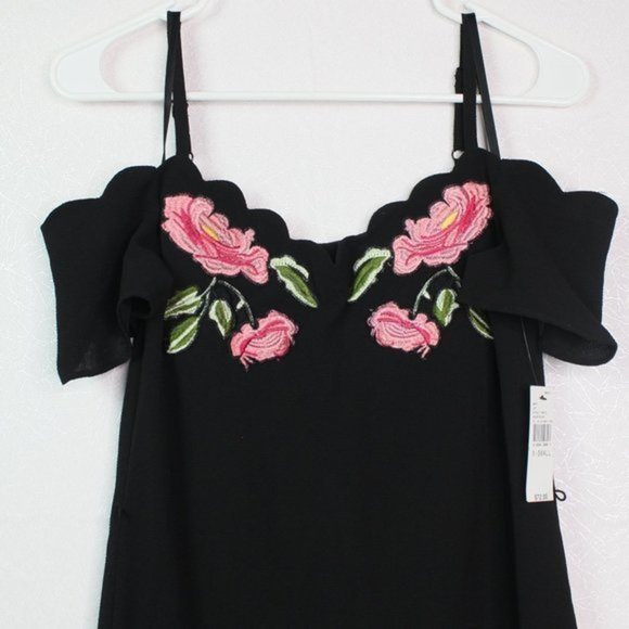 A. Byer Open Shoulder Floral Embellished D… - Picture 9 of 12